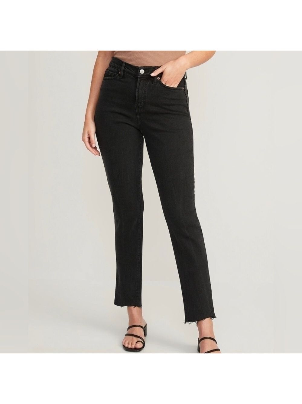 2 • Old Navy • High-Waisted OG Straight Cut-Off Ankle Jeans 855